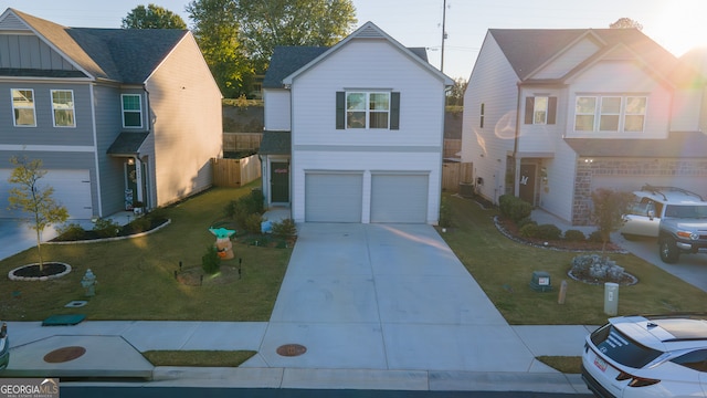 view of front of house featuring a garage