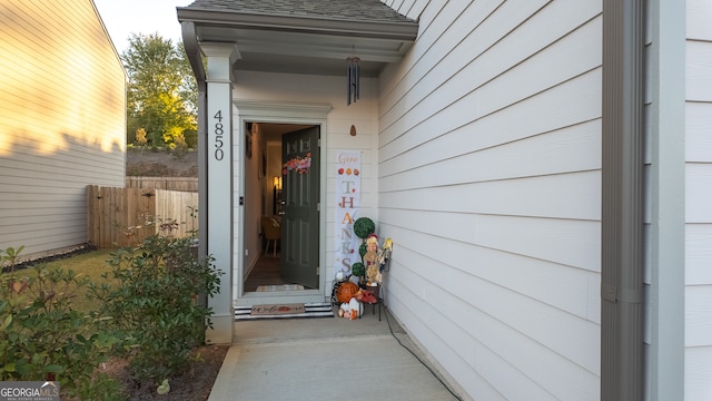 view of entrance to property