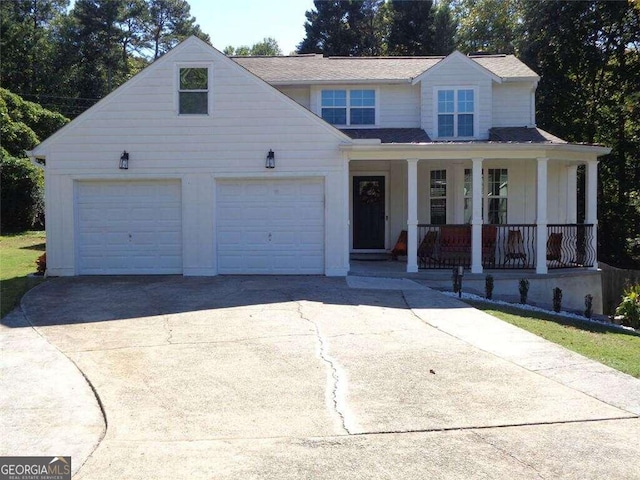 view of front of house with covered porch