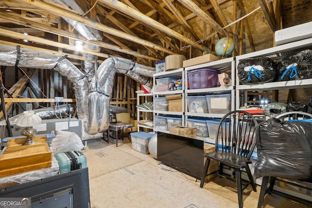view of storage area
