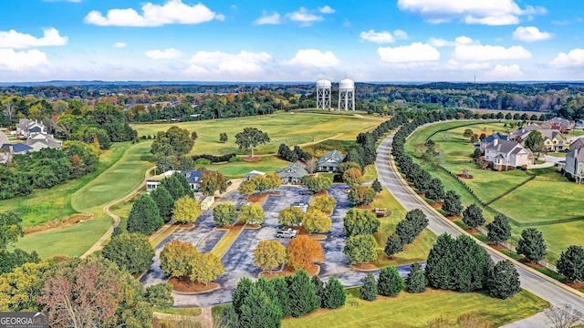 aerial view with golf course view