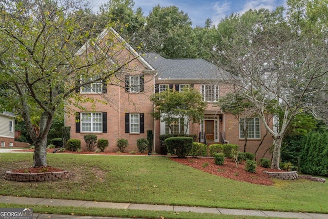 colonial house with a front yard