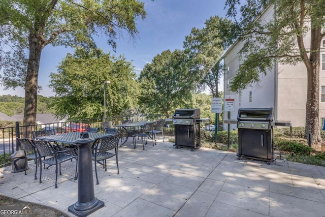 view of patio / terrace with area for grilling