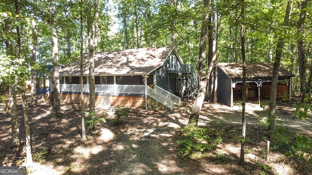 view of front of home featuring a porch