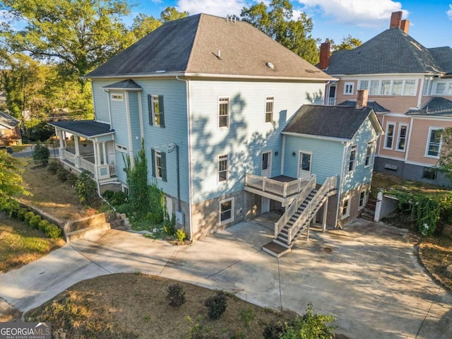 view of rear view of property