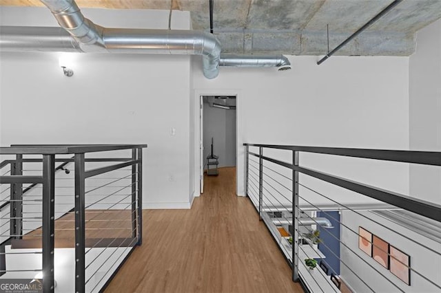 hallway featuring hardwood / wood-style floors