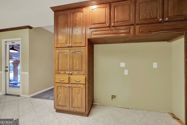 kitchen featuring light tile patterned floors