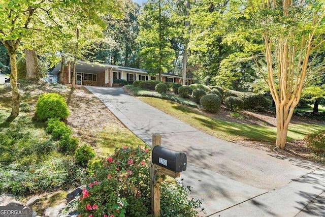 view of ranch-style home