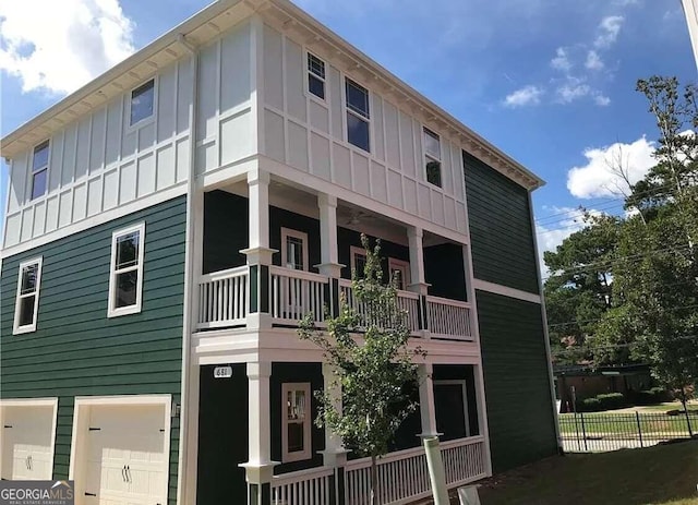 view of building exterior with a garage