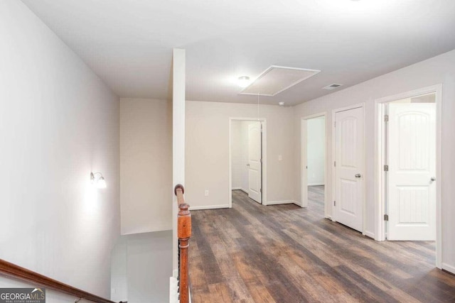 unfurnished room featuring dark hardwood / wood-style floors