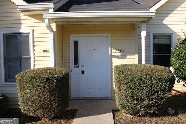 view of doorway to property