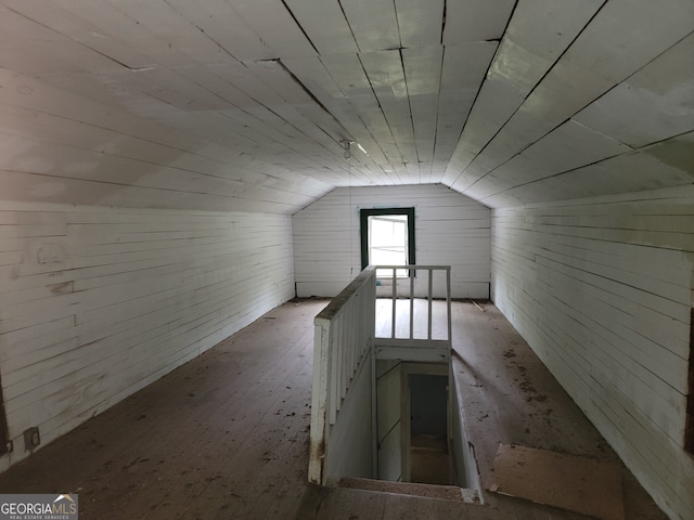 bonus room with lofted ceiling