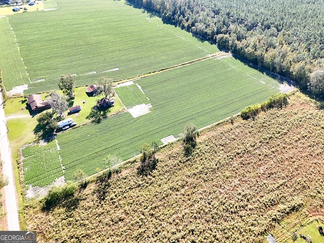 bird's eye view featuring a rural view