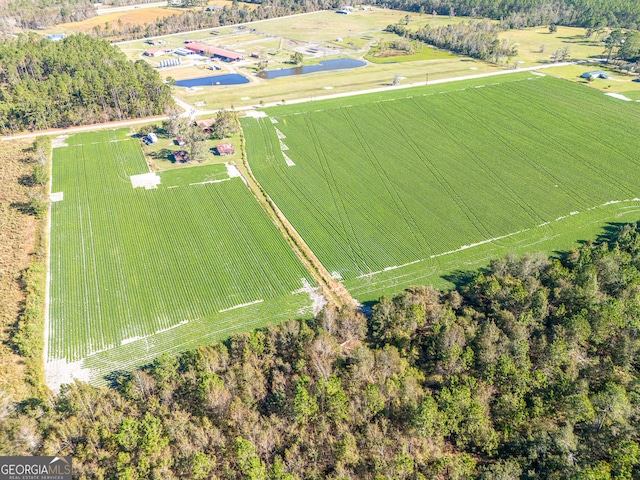 drone / aerial view featuring a rural view