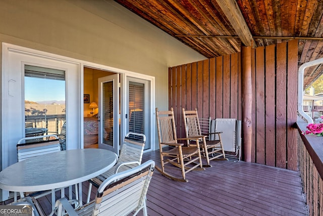 view of wooden terrace