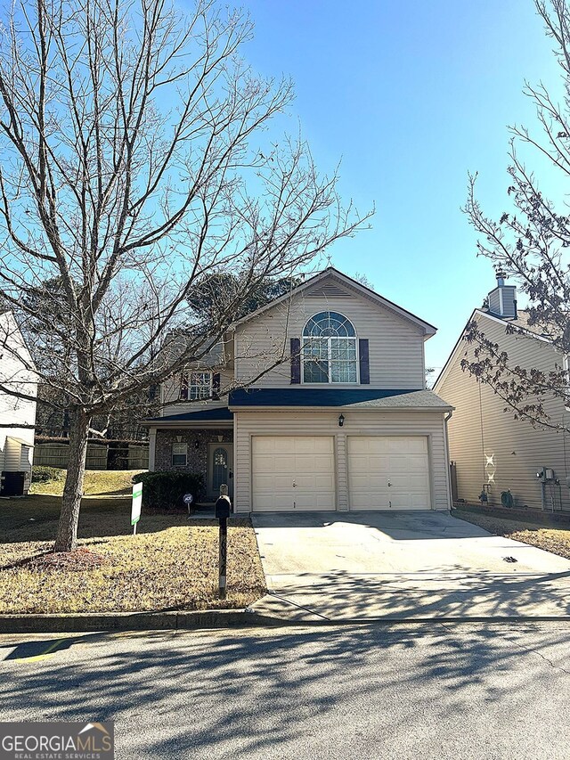 front facade featuring a garage