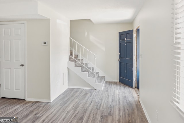 entryway featuring light hardwood / wood-style flooring