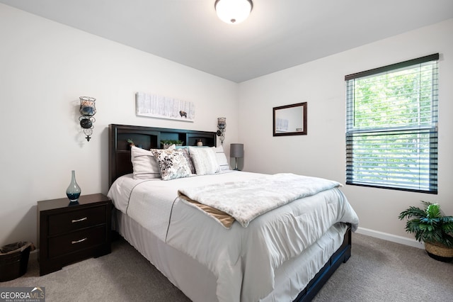 view of carpeted bedroom