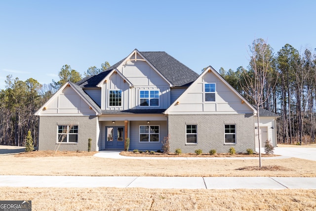 view of front of property with french doors