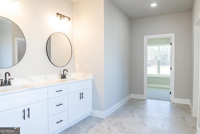 bathroom featuring vanity