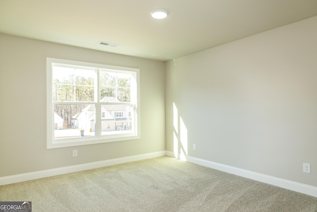 view of carpeted empty room