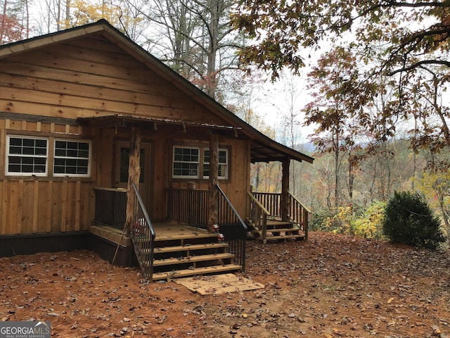 view of rear view of property