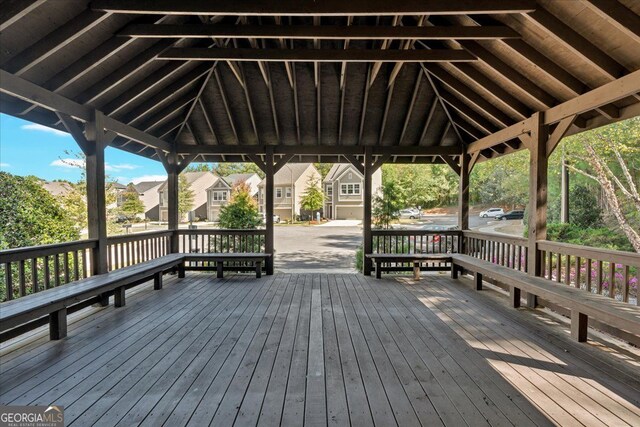 deck with a gazebo