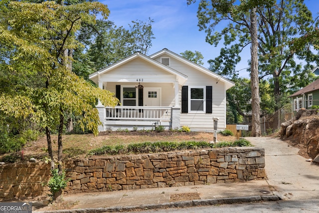 bungalow-style house featuring covered porch