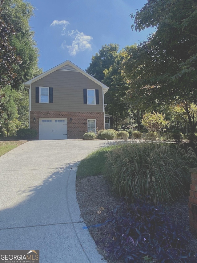 view of home's exterior with a garage