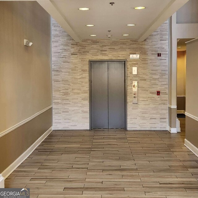 interior space featuring elevator