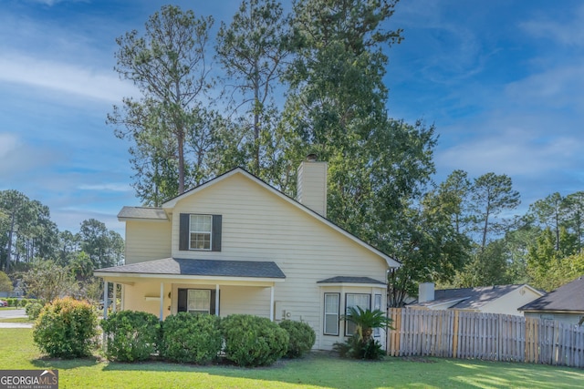 exterior space featuring a yard