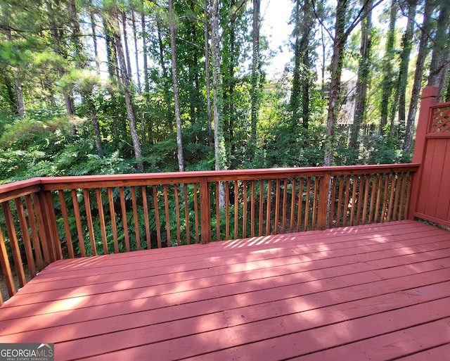 view of wooden terrace