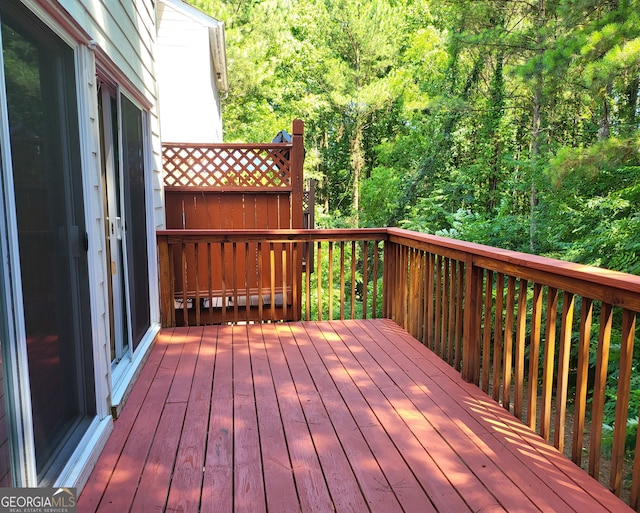 view of wooden terrace