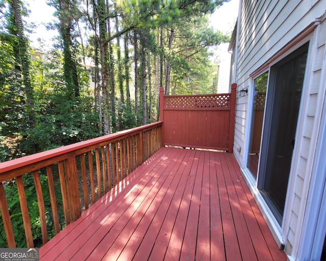 view of wooden deck