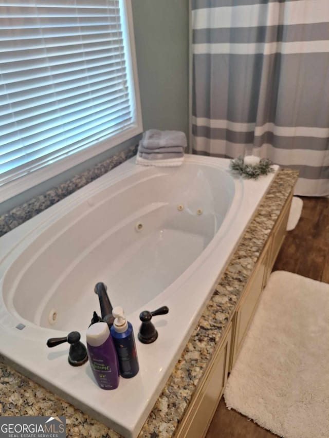 bathroom featuring a bathing tub