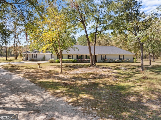 view of single story home