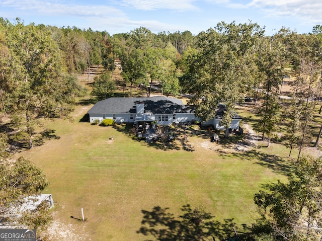 drone / aerial view featuring a rural view