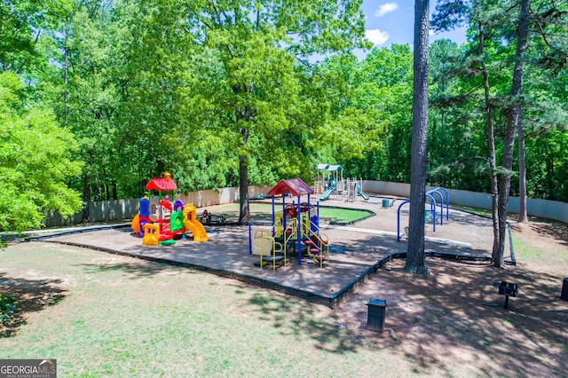 view of play area