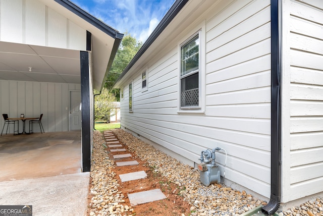 view of home's exterior featuring a patio