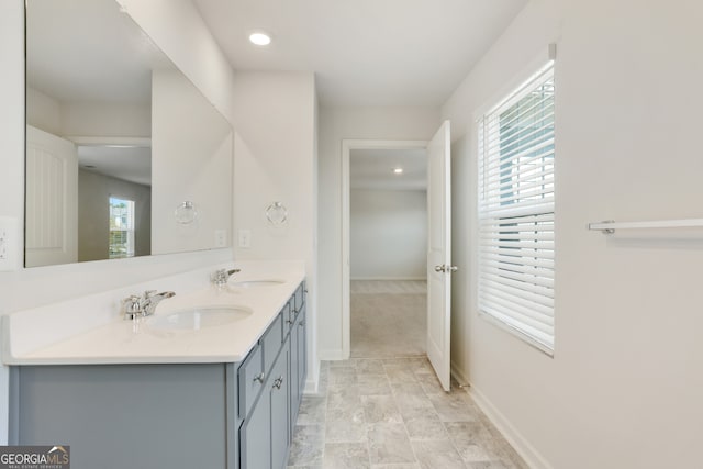 bathroom featuring vanity