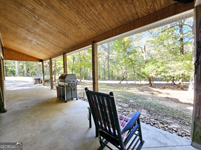 view of patio / terrace with area for grilling