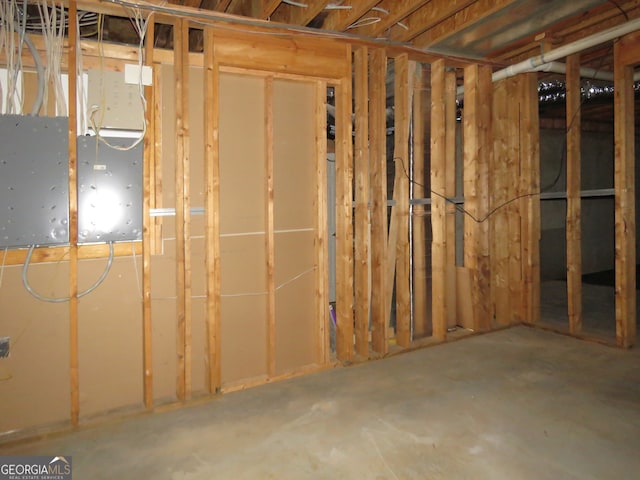 view of basement