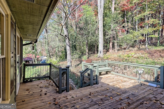 view of wooden deck