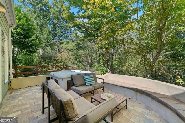 view of patio / terrace featuring an outdoor hangout area