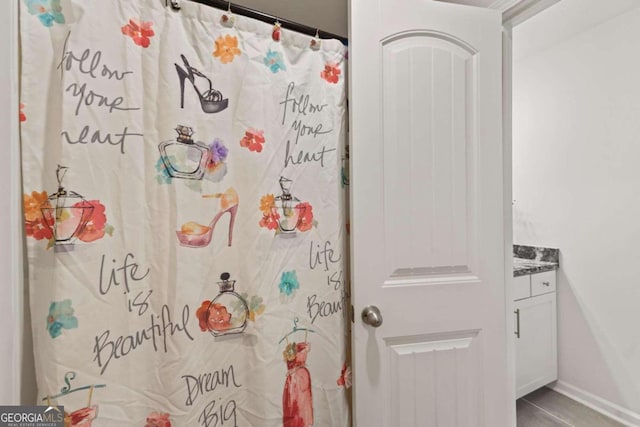 bathroom with vanity