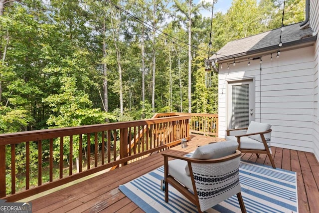 view of wooden deck