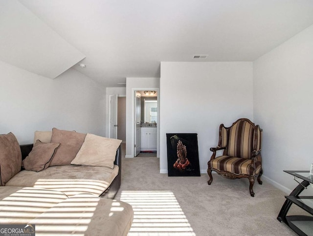 view of carpeted living room