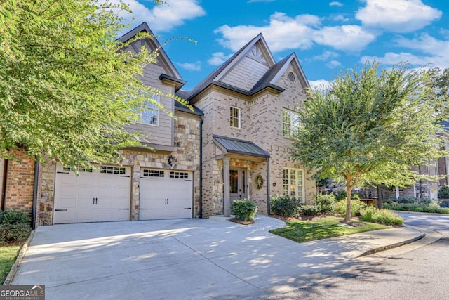 view of front of house featuring a garage