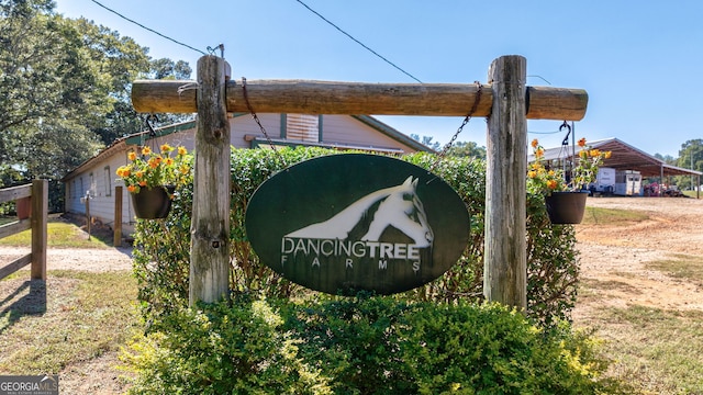 view of community sign