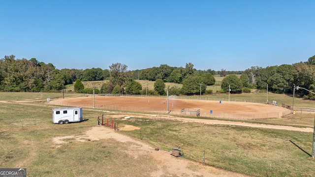 exterior space featuring a rural view